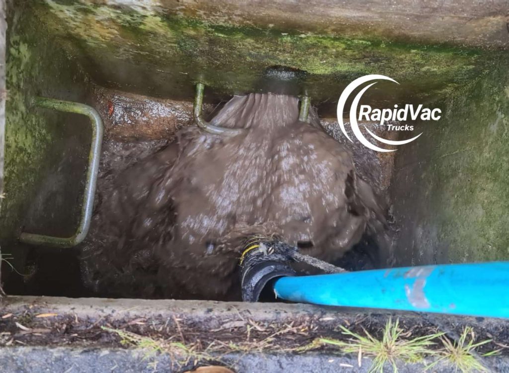Rapid Vac Trucks Melbourne handling large-scale liquid waste removal projects.