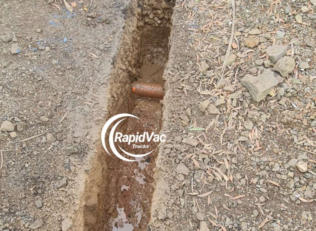 Safe and controlled trenching using vacuum excavation in Melbourne.